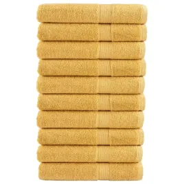 vidaxl-reczniki-premium-solund-10-szt-zlote-100x200-cm