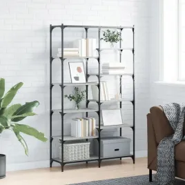 vidaxl-regal-na-ksiazki-szary-dab-sonoma-100x32x170-cm