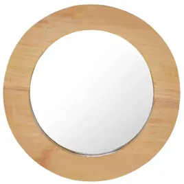 vidaxl-lustro-scienne-40-cm-drewno-tekowe-okragle