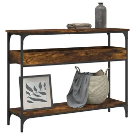 vidaxl-stolik-konsolowy-z-polka-przydymiony-dab-100x29x75-cm