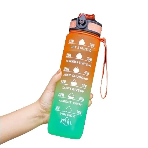 Bidon Motywacyjny 1000 ml Sportowy 1L / Butelka na Wodę / Podziałka+Gratis