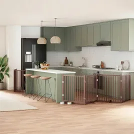 vidaxl-skladana-bramka-dla-psa-z-drzwiami-6-paneli-brazowa-480-cm
