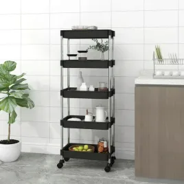 vidaxl-5-poziomowy-wozek-kuchenny-czarny-42x29x128-cm-zelazo-i-abs