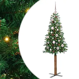 vidaxl-szczupla-choinka-zielony-150-cm-pvc-i-lite-drewno-sosnowe