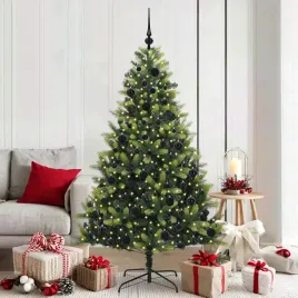 vidaxl-sztuczna-choinka-skladana-na-swieta-300-led-zielony-180-cm