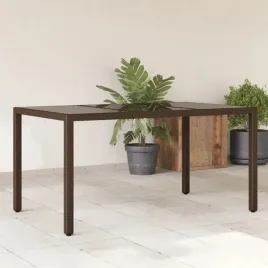 vidaxl-stol-ogrodowy-ze-szklanym-blatem-braz-150x90x75cm-polirattan
