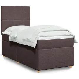 vidaxl-lozko-kontynentalne-z-materacem-brazowe-tkanina-90x190-cm