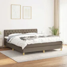 vidaxl-lozko-kontynentalne-z-materacem-taupe-tkanina-160x200-cm