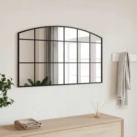 vidaxl-lustro-scienne-czarne-100x60-cm-zakonczone-lukiem-zelazo