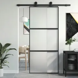 vidaxl-drzwi-przesuwne-czarne-90x205-cm-szklo-hartowane-aluminium