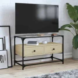 vidaxl-szafka-pod-tv-ze-szklanym-blatem-dab-sonoma-80x35x51-cm
