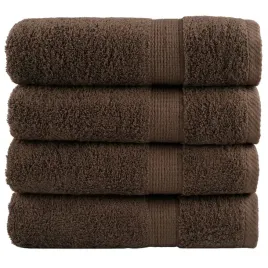 vidaxl-reczniki-premium-solund-4-szt-brazowe-100x150-cm