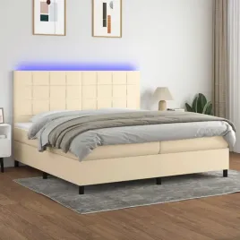vidaxl-lozko-kontynentalne-z-materacem-kremowe-200x200-cm-tkanina