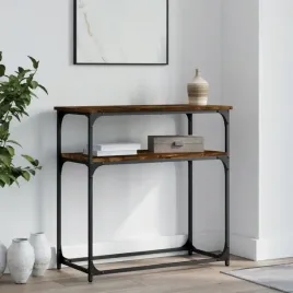 vidaxl-stolik-konsolowy-przydymiony-dab-75x355x75-cm