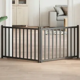 vidaxl-skladana-bramka-dla-psa-2-panele-czarna-160-cm-drewniana