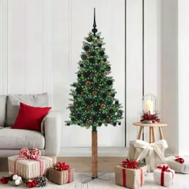 vidaxl-szczupla-choinka-zielony-180-cm-pvc-i-lite-drewno-sosnowe