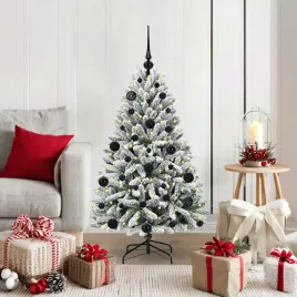 vidaxl-sztuczna-choinka-z-podstawa-zielony-i-bialy-120-cm-pvc-i-metal