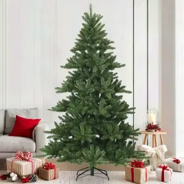 vidaxl-sztuczna-choinka-z-zawiasami-zielony-210-cm-pvc-stal