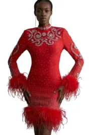 karen-millen-czerwona-sukienka-elegancka-z-ozdobami-dlugi-rekaw-s-b1d
