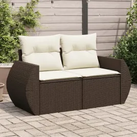 vidaxl-sofa-ogrodowa-z-poduszkami-2-osobowa-brazowa-polirattan