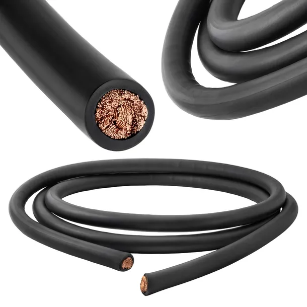 Kabel przewód spawalniczy OS ONS 50mm2 | masowy roboczy czarny | 1mb