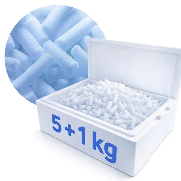 SUCHY LÓD granulat fi 16 mm (5 kg + 1 kg GRATIS) Ciężki dym + Thermobox