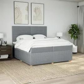 vidaxl-lozko-kontynentalne-z-materacem-jasnoszare-tkanina-200x200-cm