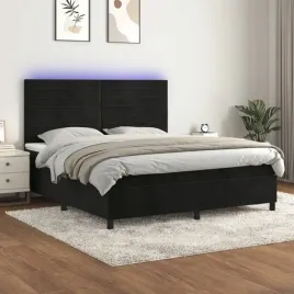 vidaxl-lozko-kontynentalne-z-materacem-i-led-czarny-aksamit-180x200cm
