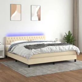 vidaxl-lozko-kontynentalne-z-materacem-kremowe-180x200-cm-tkanina
