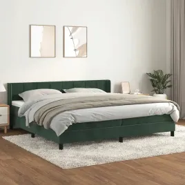vidaxl-lozko-kontynentalne-z-materacem-zielone-aksamit-200x200-cm