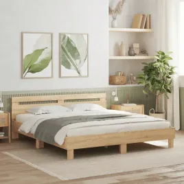 vidaxl-rama-lozka-z-wezglowiem-kolor-dab-sonoma-200x200-cm