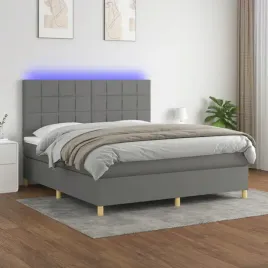 vidaxl-lozko-kontynentalne-z-materacem-ciemnoszara-tkanina-180x200cm