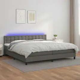 vidaxl-lozko-kontynentalne-z-materacem-i-led-szara-ekoskora-200x200cm
