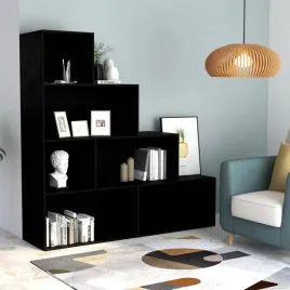 vidaxl-regal-na-ksiazki-przegroda-czarny-155x24x160cm-plyta-wiorowa