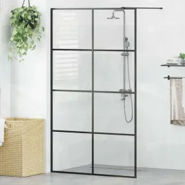 vidaxl-scianka-prysznicowa-przezroczyste-szklo-esg-115x195cm-czarna