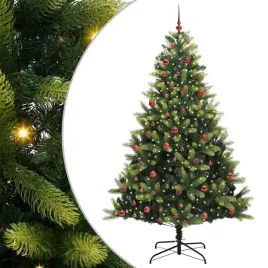 vidaxl-sztuczna-choinka-skladana-na-swieta-300-led-zielony-210-cm