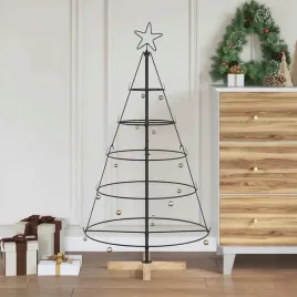 vidaxl-choinka-stozkowa-swiateczna-z-podstawa-czarny-125-cm-stal
