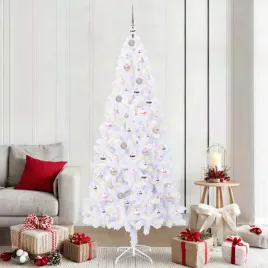 vidaxl-sztuczna-choinka-z-300-diodami-led-bialy-210-cm-pvc-i-stal