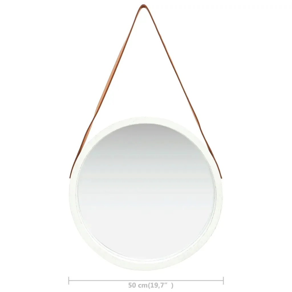vidaxl-lustro-scienne-na-pasku-50-cm-biale-stan-nowy