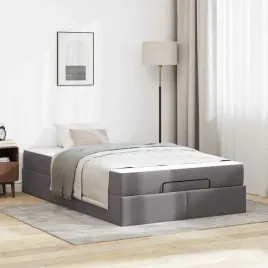 vidaxl-ramka-lozka-z-materacem-szary-120-x-190-cm-skora-syntetyczna