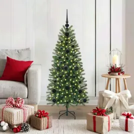 vidaxl-sztuczna-choinka-z-150-diodami-led-zielony-120-cm-pe-i-pvc