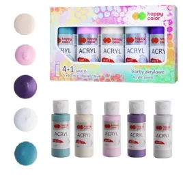 happy-color-farby-akrylowe-matowe-pastelowe-5-kolorow-5-x-60-ml