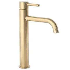 bateria-umywalkowa-rea-lungo-zlota-szczotkowana-wysoka-28-cm