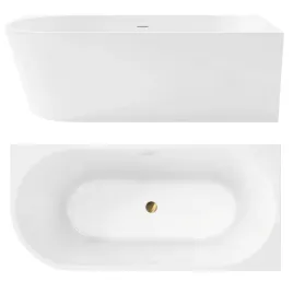 wanna-wolnostojaca-narozna-170-cm-prawa-biala-rea-bellanto-zloty-korek