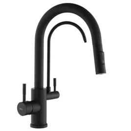 bateria-kuchenna-rea-eco-fresh-czarna-black-375-cm-wyciagana-wylewka