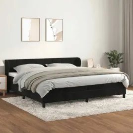 vidaxl-lozko-kontynentalne-z-materacem-czarne-aksamit-200x200-cm