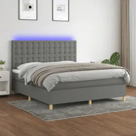 vidaxl-lozko-kontynentalne-z-materacem-ciemnoszara-tkanina-180x200cm