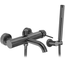 bateria-wannowa-jednouchwytowa-scienna-rea-lungo-grip-szary