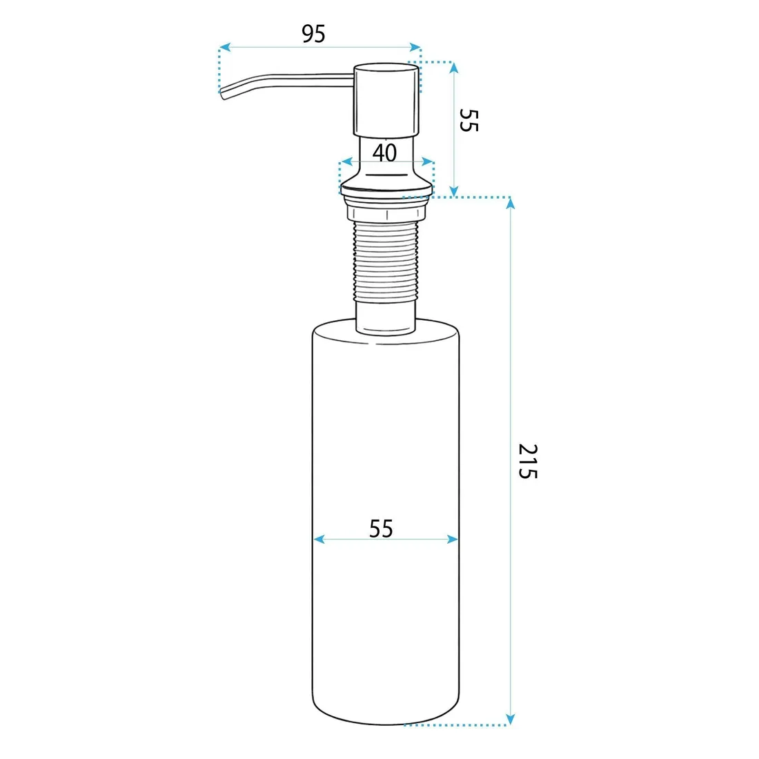 dozownik-do-plynu-rea-lon-miedz-szczotkowana-300-ml-do-zlewu-kuchenny-stan-nowy