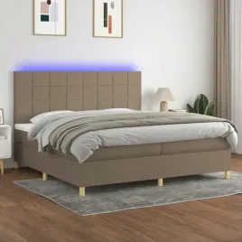 vidaxl-lozko-kontynentalne-z-materacem-taupe-200-x-200-cm-tkanina